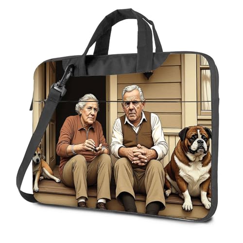 Sac à dos d'ordinateur pour homme avec motif de chiens voyage et travail 26x36cm