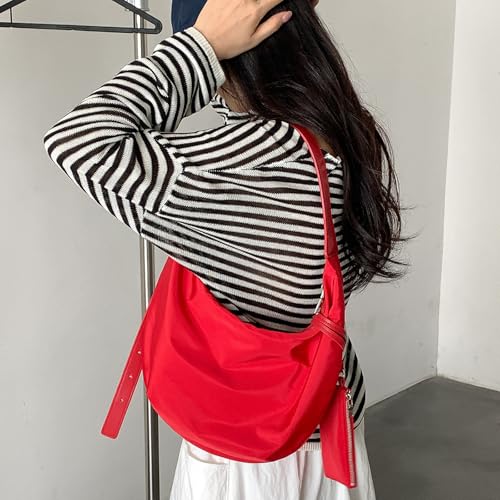 Sac aisselle coréen en nylon solide pour tenue décontractée