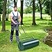 Furniga 17 Gallons/63L Lawn Roller, Pull/Tow Behind With Rounded Drum Ends & U Shaped Handle, Water/Sand Filled for Garden, Yard & Park, Green