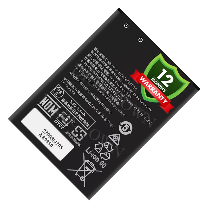 Image of Original HB434666RBC Battery Compatible for Huawei Airtel Vodafone Router 4G Hotspot Battery - (1500mAh) - 1 Year Warranty