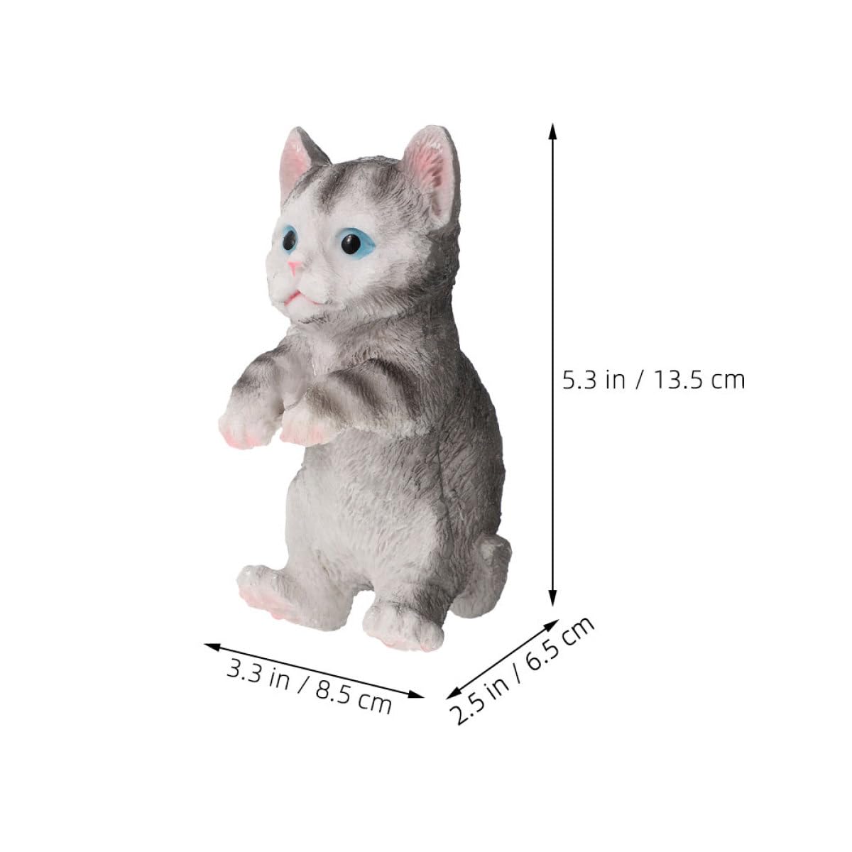 FOMIYES Statuette Gatto in Resina da Giardino 2 Pezzi, Decorazione Realistica per Vasi di Fiori e Micro Paesaggi, Ornamenti per Esterni e Interni Design Creativo per Prato e Balcone