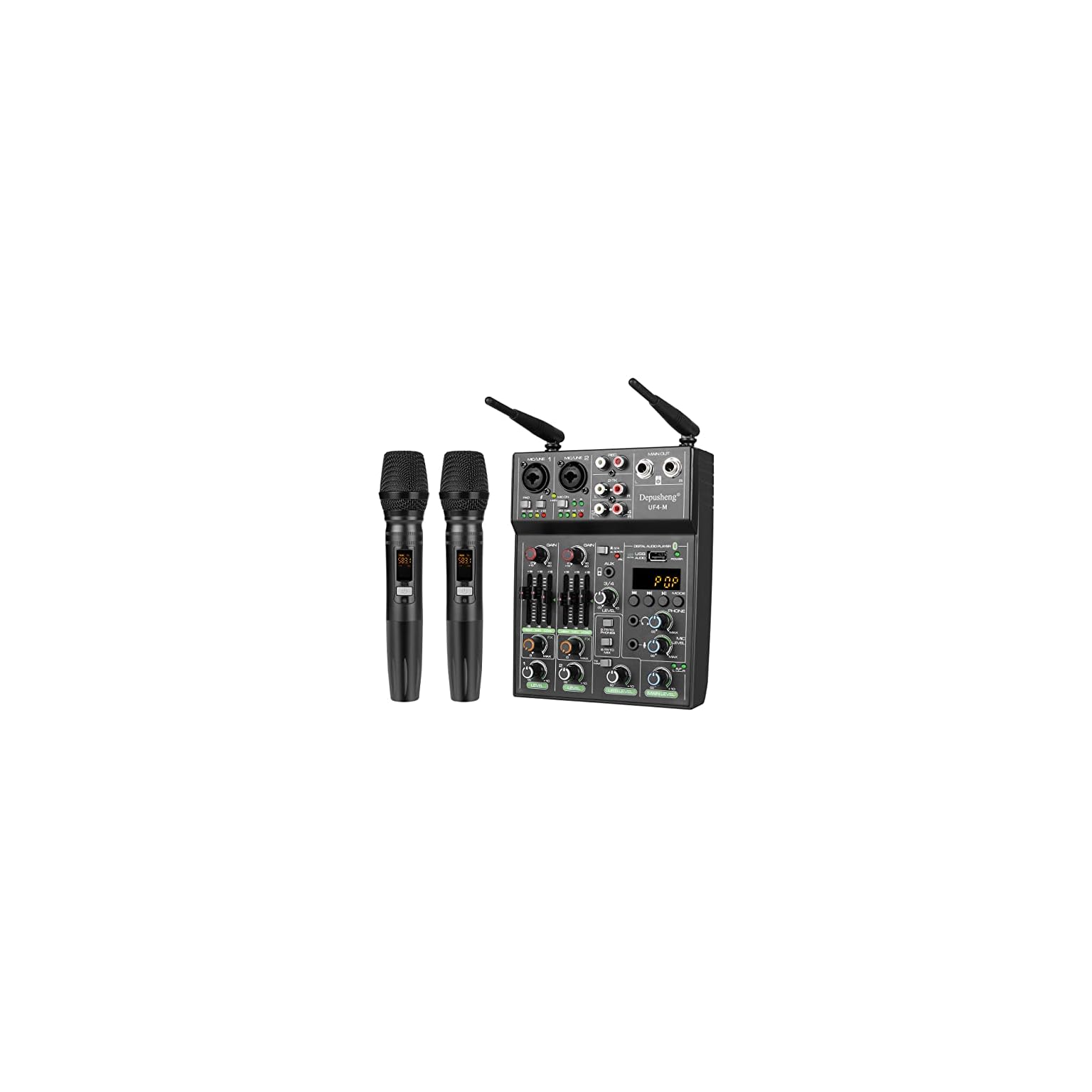 Depusheng UF4M Studio Audio Sound Mixer Board 4 Channel Bluetooth