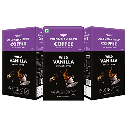 Image of Colombian Brew Vanilla Instant Coffee Powder, No Sugar, 100g Buy 2 Get 1 Free