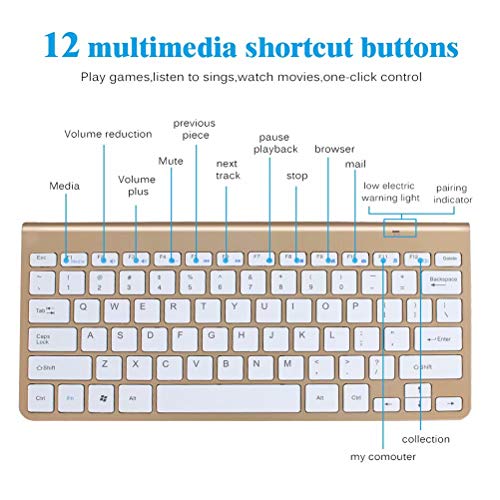 Mini clavier souris 2.4G sans fil portable pour Mac PC et Android - 3
