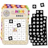70’s Disco - Bar Bingo Cards - 1970s Party Game - 18 Ct