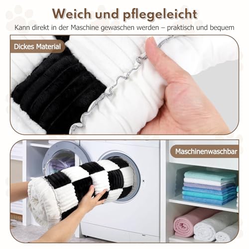 ZESTEFY Hunde Rücksitzbank Auto Hundebett Matte - Decke Plaid Reise Haustier Matte, rutschfeste, wasserdichte Autoschondecke für Hund, Universal Fit - Hundedecke für Auto, Sofa & Outdoor (Schwarz)