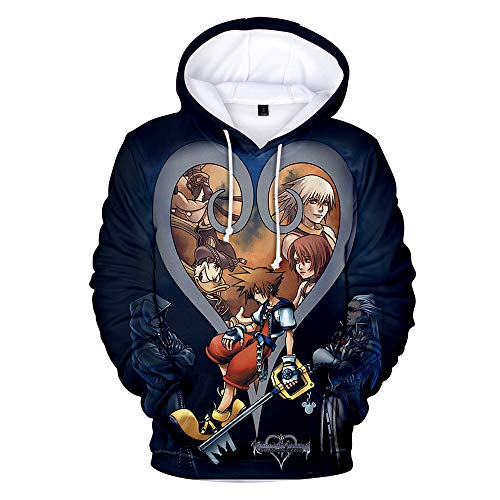 MULIZHE Kingdom Hearts Sudadera con Capucha con cordón 3D y Chaqueta Casual de algodón para...