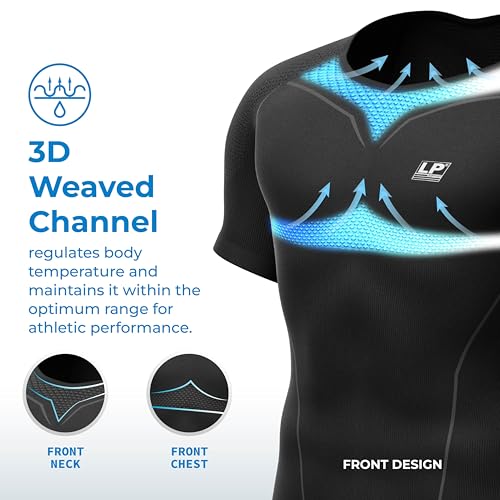 LP SUPPORT Men’s AIR Compression Short Sleeve Top ARM2301S - Workout, Gym, Yoga - Ultimate Comfort & Support Shapewear2