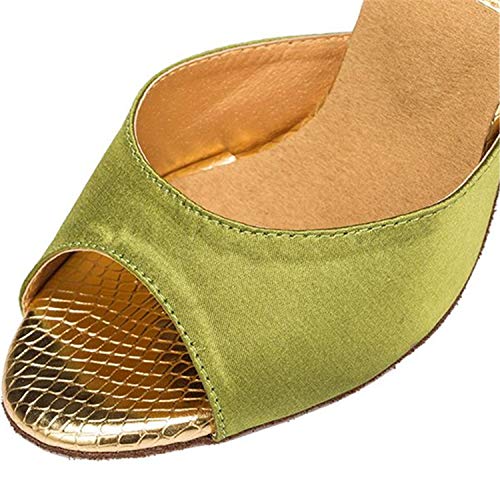 Chaussures de danse salsa sans douleur avec sangle de corps et bout ouvert - 2