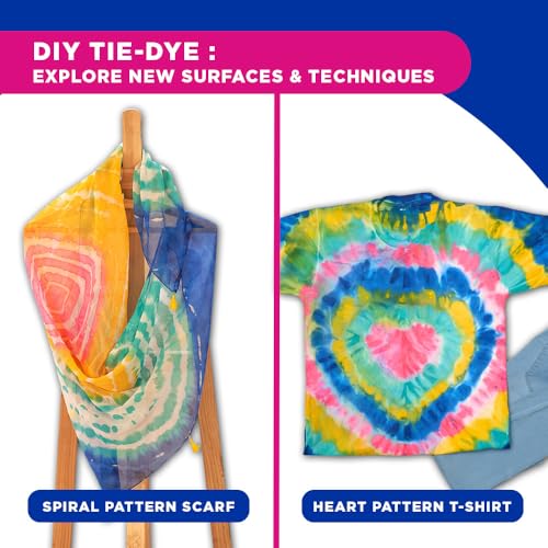Image of Fevicryl Tie & Dye Multicolor Kit | Complete DIY Fabric Colour Kit with 4 Acrylic Colour, 1 x 2 feet Fabric, 4 Squeezy Bottles | Ideal for Gifting, Beginners & Art Enthusiasts