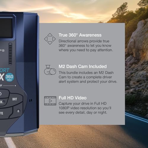 Image of Escort MAX 360 MKII Radar and Laser Detector & Escort M2 Smart Dash Cam Bundle - 1080P Full HD Video, Extreme Range, False-Alert Filtering, WiFi, GPS Based, Apple CarPlay and Android Auto Compatible