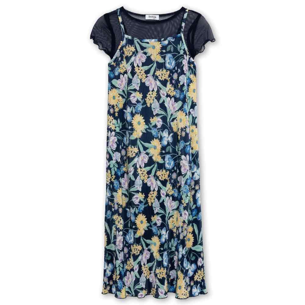 Speechless Girls' Short Sleeve Tee and Maxi Pleated Dress