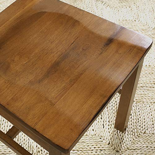 Walker Edison Modern Farmhouse Wood X-Back Armless Dining Chairs Kitchen, Set Of 2, Brown #TOP4