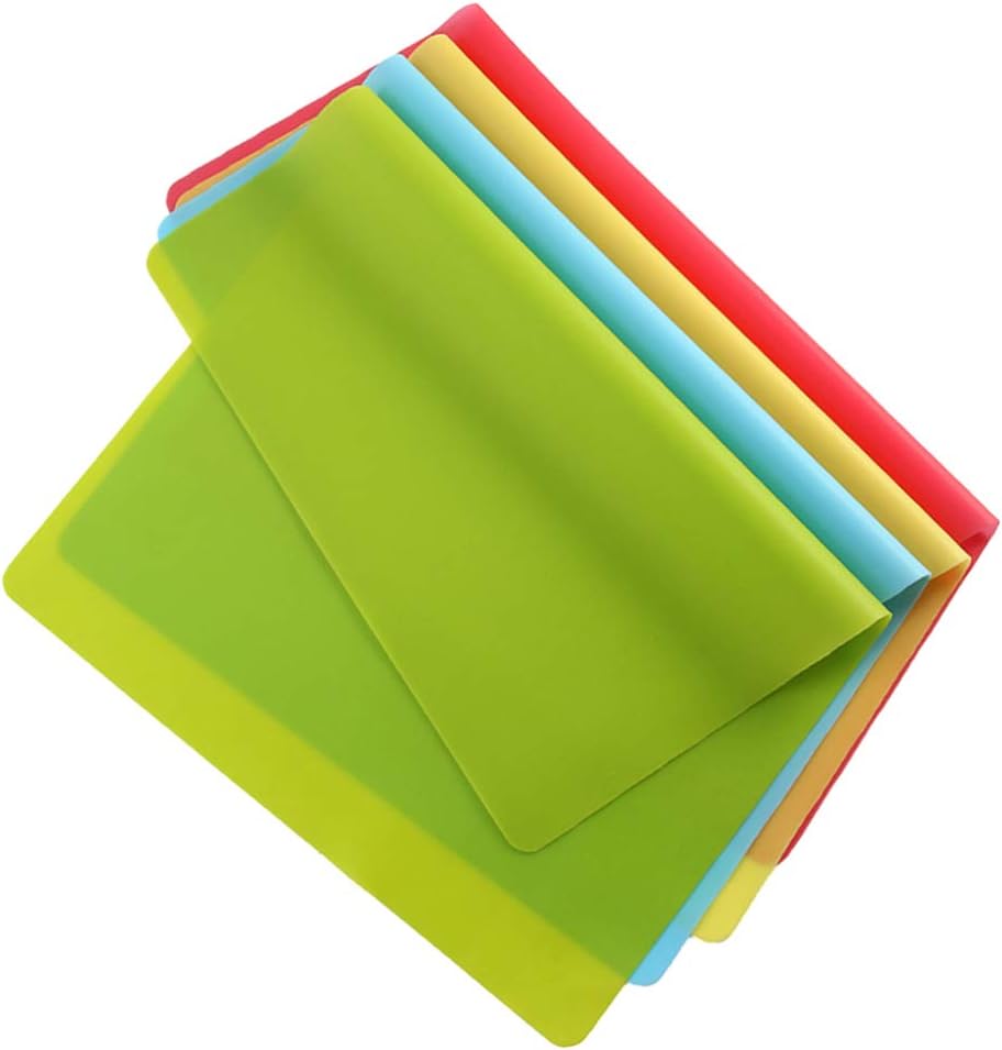 4pcs Mats Dough Rolling Mat Placemat Silicone Nonskid Mat