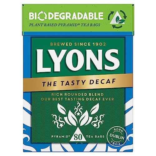 Lyons Decaffeinated Irish Tea 80 Bags (Pack Of 2) - Pyramid Tea Bags …