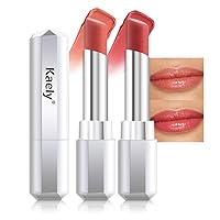Vista 12 de Kaely - 2 piezas de bálsamo labial tintado de miel, lápiz labial de brillo hidratante para labios secos de mujer, maquillaje de mancha de brillo