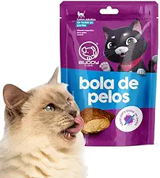 Petisco Delicioso Para Gatos Previne Bola de Pelo Buddy Cats