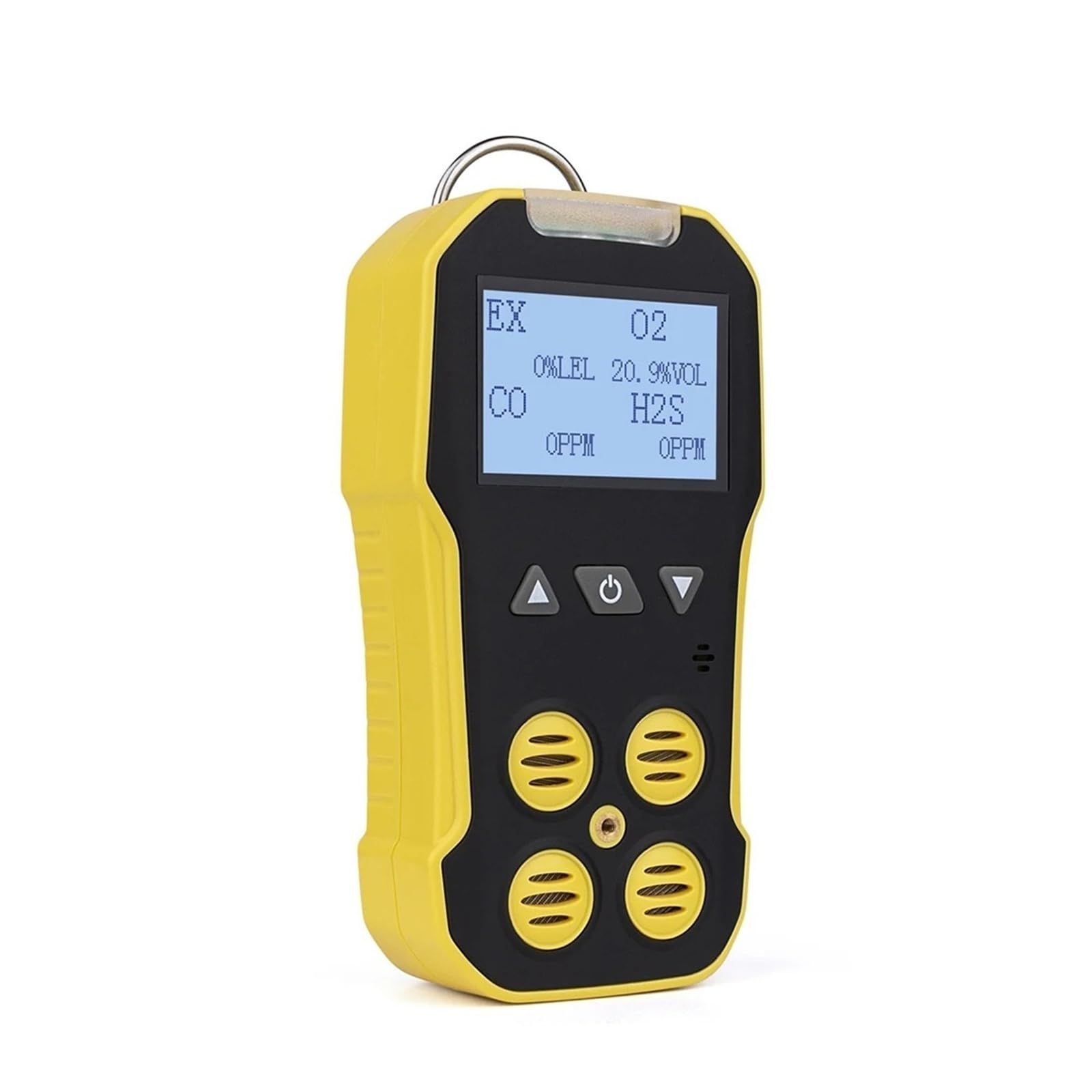 Détecteur de gaz Portable 4 en 1 (CO, H2S, O2) avec Pompe d'échantillonnage Externe for Le Travail et la Maison. Surveillance Rapide(Withuot Pump)