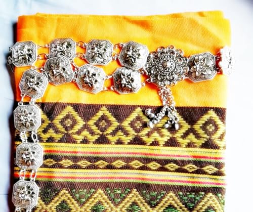 Belt Silver Plated Thai Tradition Grand Oriental Thailand Costume Vintage Wedding Thai Dancing Women Length 40"3