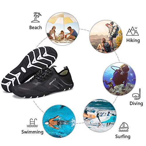 Image of Water Shoes Mens Womens Beach Swim Shoes Quick-Dry Aqua Socks Pool Shoes for Surf Yoga Water Aerobics