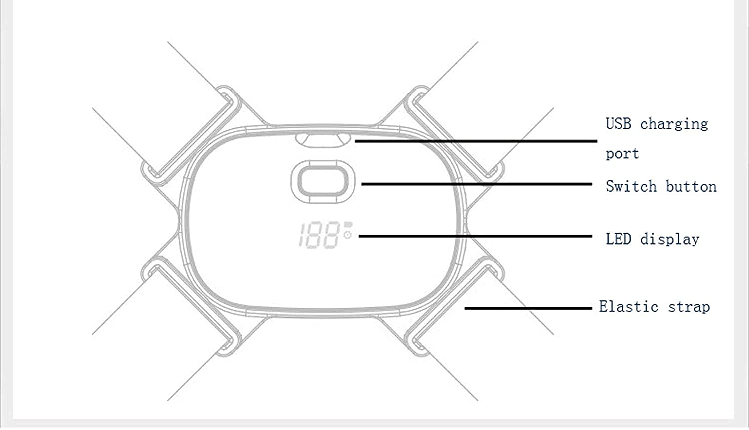 X&Z-XAOY Corrector De Postura LED,Respaldo Ajustable con Recordatorio De Vibración Inteligente,USB Recargable para Una Postura Correcta De Pie Y Sentado