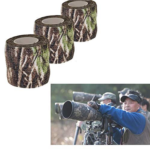 Sqxaldm Camo Tape Stoff Tarnung Wasserfest Camouflage Tape Wrap Outdoor Tarnband Selbsthaftend Jagd Gewebe Band Tarnung Selbstklebende Schutz Camouflage Tape Wrap Tactical Camo Form Multi funktionale – Bild 4