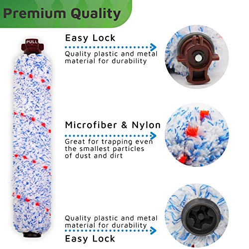 Image of Replacement Part for CrossWave All in One Wet Dry Vacuum, Compatible with CrossWave PET PRO and CrossWave Cordless Accessories (2 Multi-Surface Brush Rolls+2 Filters)