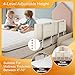 goodleben Bed Rail for Toddlers, Adjustable Baby Bed Rail Guard for Twin and Full Size Beds, Bed Safety Rails for Children with Non-Slip Base, Removable Washable Cover, Easy Installation (1 Pack)
