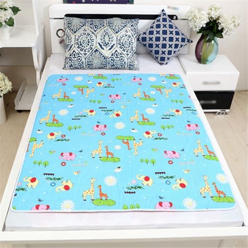 KANLVU Tamaño Grande Empapadores Cama Adultos Lavable Impermeable Protector De Cama Para Niños Y Ancianos Absorbentes Incontinencia Para Lactancia(120 * 150cm,Animal)