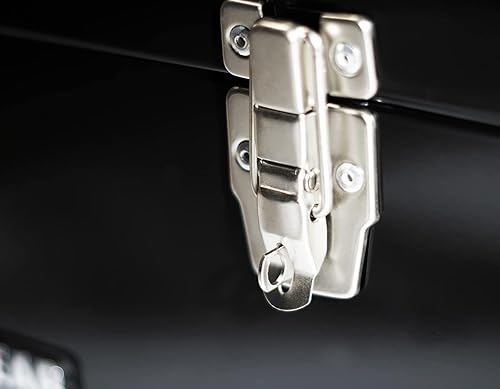 Miniatura 4 de Caja de herramientas portátil de acero resistente de 16" calibre 18 con pestillo de metal y mango negro