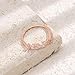 ONBRIG Dainty Rings Open Adjustable Ring Leaf Ring for Women Dainty Stackable Rings for Women (Rose)