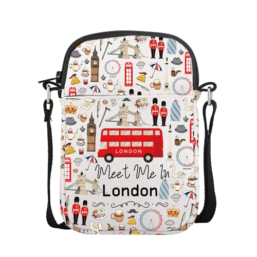 CMNIM London Mini Crossbody Bag with Bus Tour Design