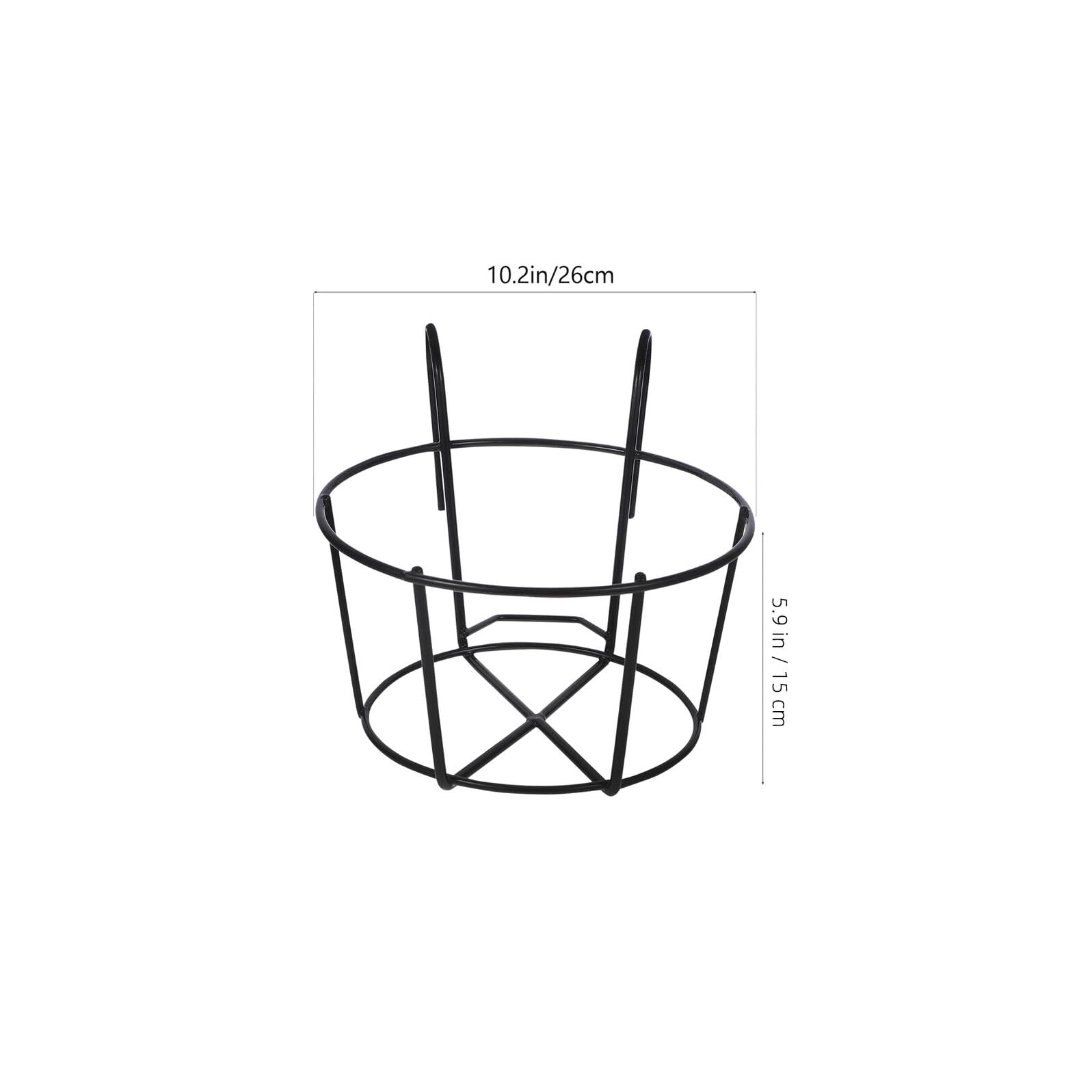 BESPORTBLE 3 Pièces Support de Jardinière Suspendu Métal Robuste Porte-Pots Rond pour Balcon et Clôture de Supports pour Suspension Extérieure et Optimisation Espace