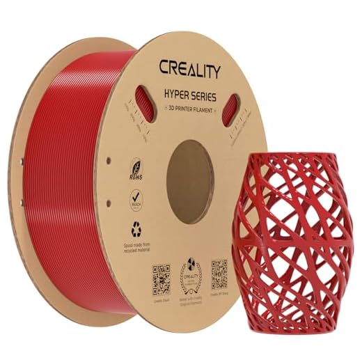 Creality Red PETG Filament 1.75mm for K1 Max, 3D Printer Filament Designed for High Speed 30-600mm/s, 1kg(2.2lbs)/Spool Hyper PETG Filament, Dimensional Accuracy +/- 0.03 mm