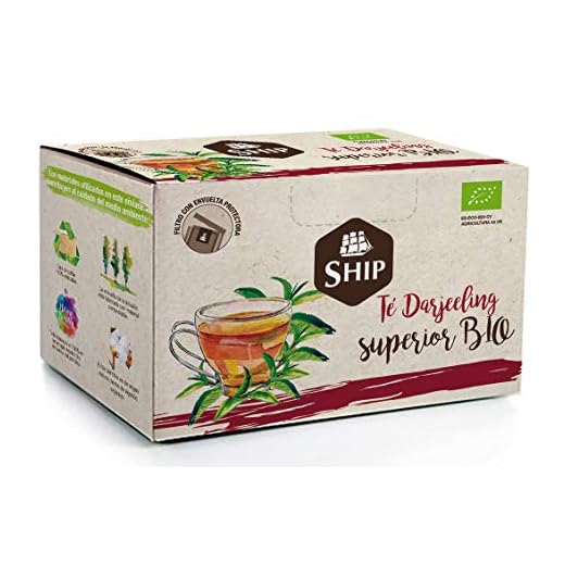 Ship - Té Negro Darjeeling - Caja de 20 Unidades - Remedio de Hierbas con Vitaminas que Ayuda a Mejorar la Circulación y a Oxigenar el Cuerpo - Infusiones y Tés