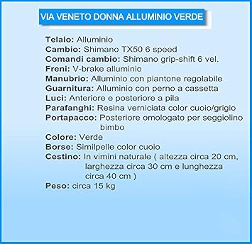 Via Veneto by Canellini Bicycle City Bike CTB Women’s Vintage Retro Via Veneto Aluminum