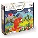Petit Collage Floor Puzzle, Dinosaur Kingdom, 24 Pieces
