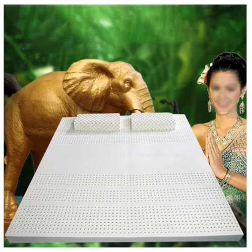 WKXTECZT Colchoneta para Colchón 100% Ecológico De Látex Natural- Firme,Topper De Colchón Suave Alivia La Presión, Cubierta De Colchón De Látex Orgánico,1in,90x180cm