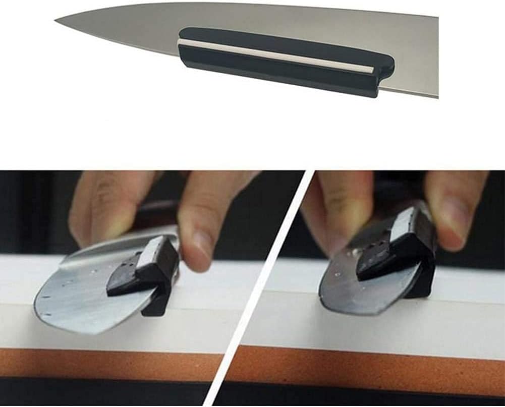 Professional Knife Sharpening Guide, Random Knife Sharpener Angle Guide, Sharpening Guide for Whetstone, Black(2 Pack)