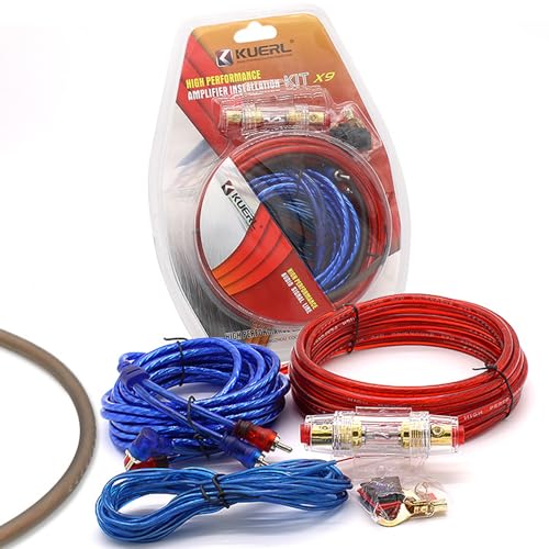 Auirshiky 10 GA kit de câblage pour amplificateur de Voiture,kit de câbles pour amplificateur de...