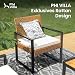 PHI VILLA Gartenmöbel Balkonmöbel Set mit 1 x 2-Sitzer Sofa, 2 x Sessel und 1 x Tisch, 4 Personen Outdoor Lounge Möbel Gartensofa. Wetterfest Rattan Balkon Lounge für Garten Terrasse, Beige & Braun