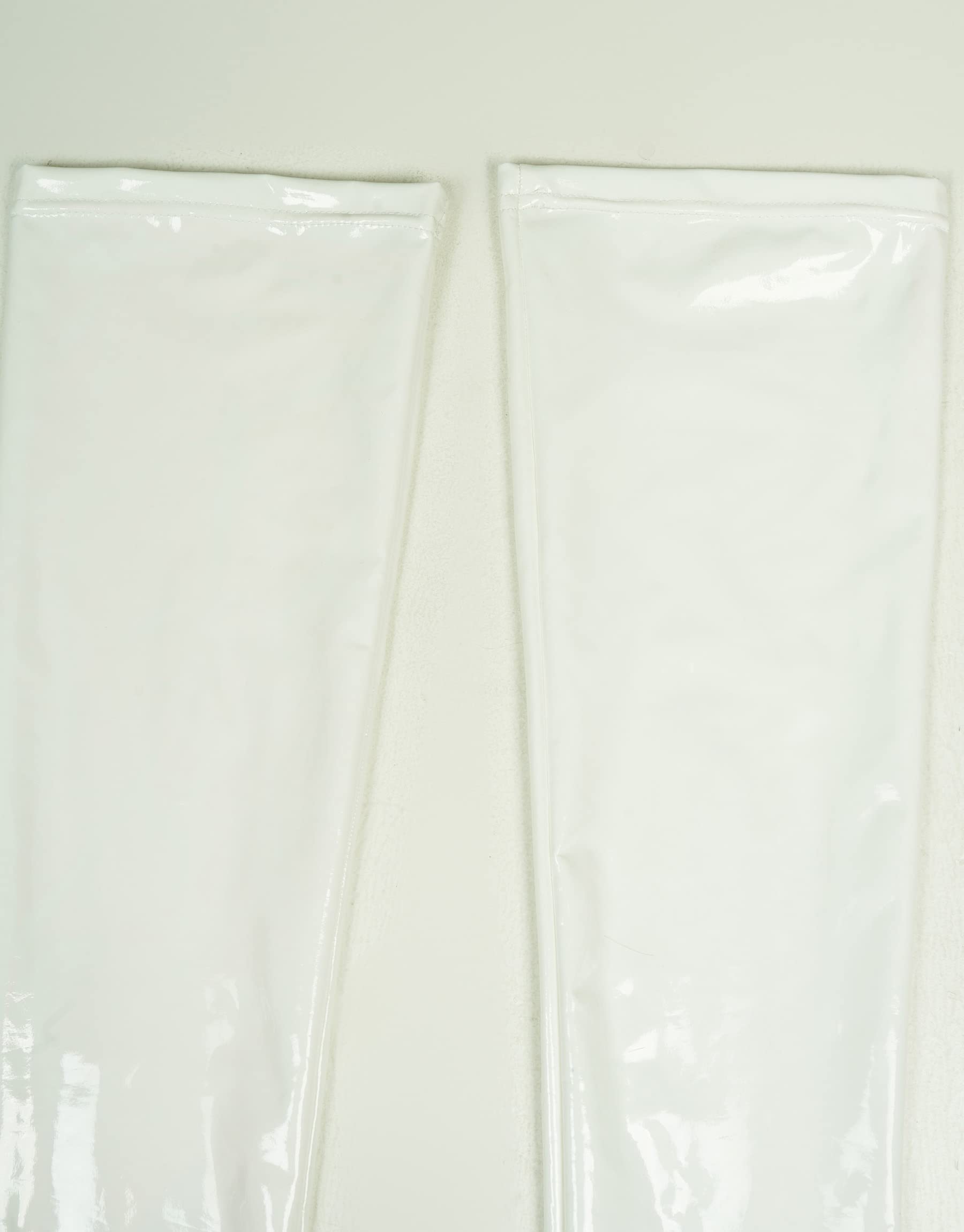 Mobbunny Thigh Stockings PU Leather Socks Thigh High Stockings Shiny Over Knee Long Boot Sock Accessory Pink White: One Size White