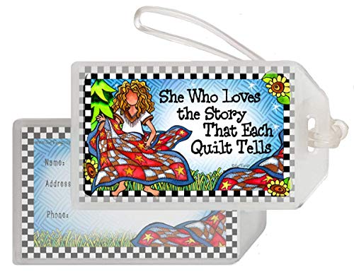 Suzy Toronto Quilt Story Luggage Tag Gift Items, Presents, Quilters, Various