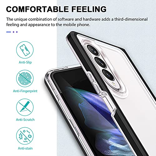 Coque arrière rigide transparente pour Samsung Z Fold 4 en voyage