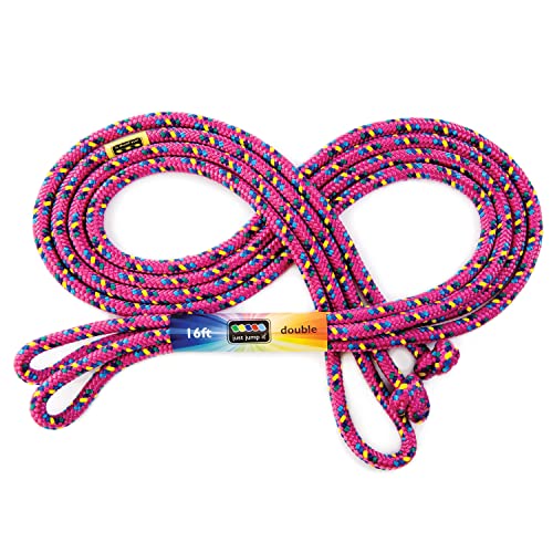 Just Jump It 16' Foot Single Jump Rope - Active Outdoor Youth Fitness - Double Dutch Length - Red...