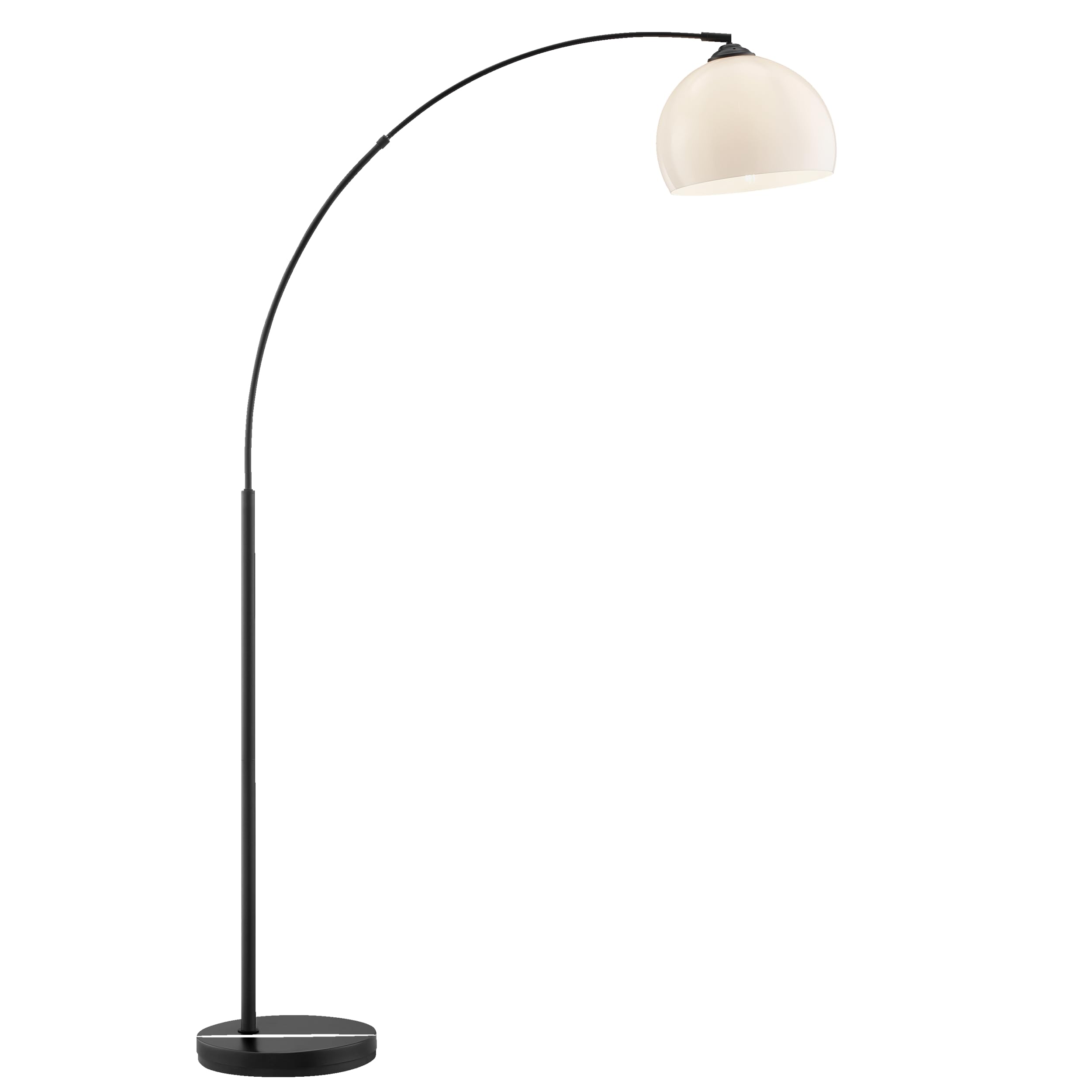 Lightbox Lampada ad arco 1,66 m di altezza, Ø 27 cm | lampada da terra decorativa con testa girevole e interruttore a pedale a pulsante | attacco E27 | lampada da lettura da salotto in
