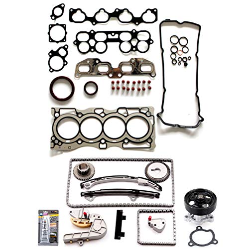 KEYALL Head Gasket Set Timing Chain Kit w/Water Pump - Compatible with 2002-2006 for Nissan Altima 2.5L;2002-2006 for Nissan Sentra 2.5L - Replace HS26261PT