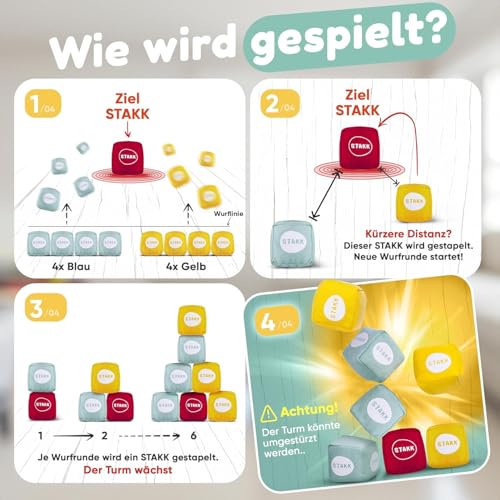 softSTAKK | Das Erfolgs-Wurfspiel jetzt für Indoor & Outdoor | Boccia & Boule neu interpretiert | Familienspiel vereint Geschick & Strategie | Wurfspiel für Kinder & Erwachsene