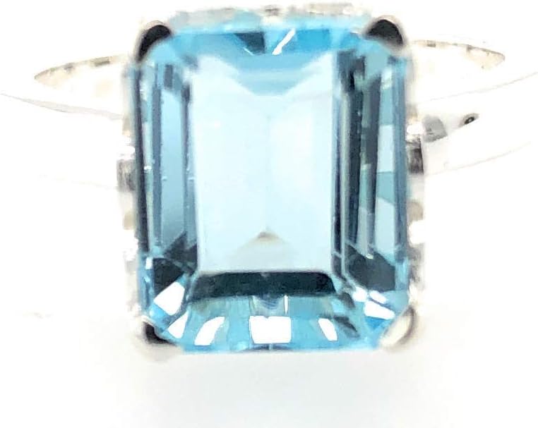 Natural 2.5ct Blue Topaz 925 Solid Sterling Silver Ring Size 5, 6, 7, 8, 9 - Image 6