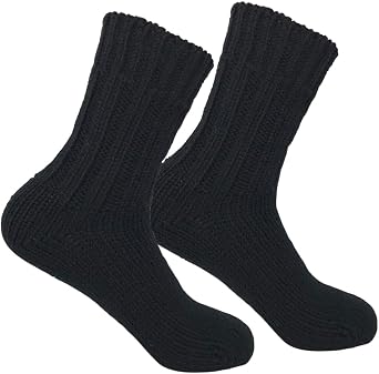 Ecoable Heavy Wool Socks Pure Organic Virgin Wool Boot Socks, Sizes 6-11.5 for Men and Women